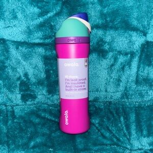 Owala Pink and Blue Insulated Water Bottle